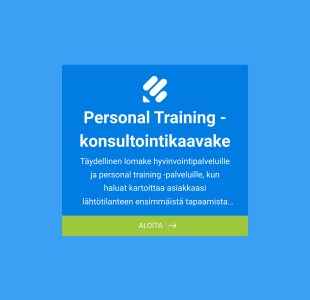 Personal Training Konsultointikaavake Form Template