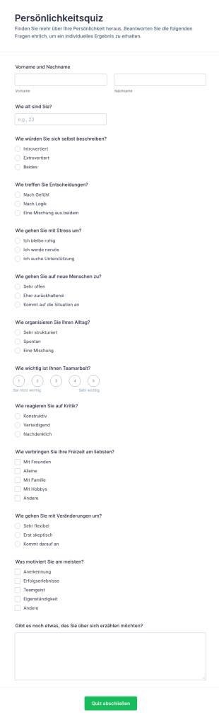 Persönlichkeitsquiz