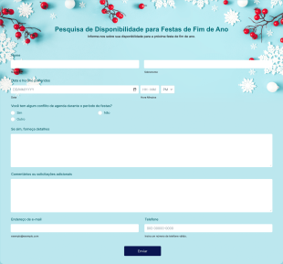 Pesquisa De Disponibilidade Para Festas De Fim De Ano Form Template