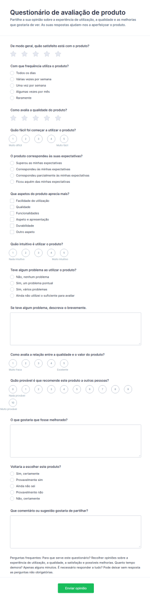Pesquisa De Feedback Do Produto