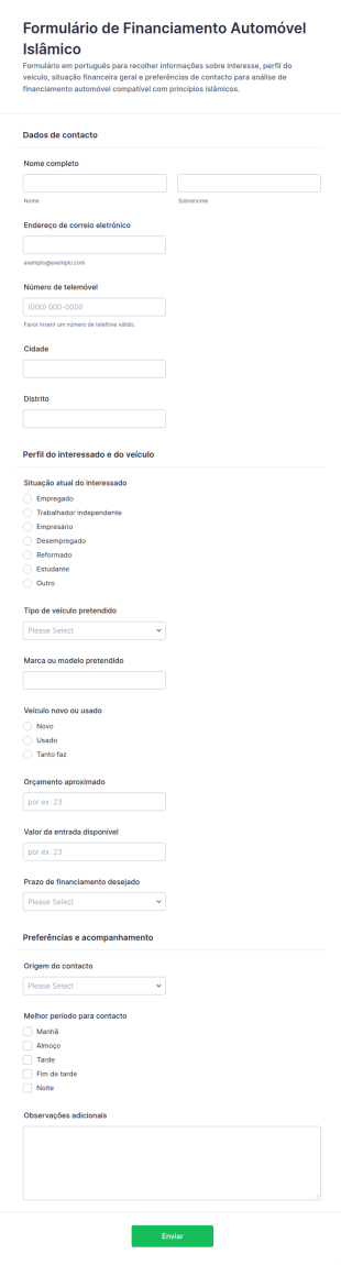 Pesquisa De Financiamento De Carro Islâmico