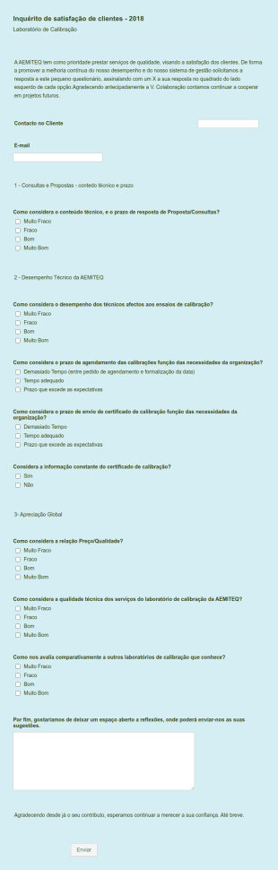 Pesquisa De Satisfação De Clientes