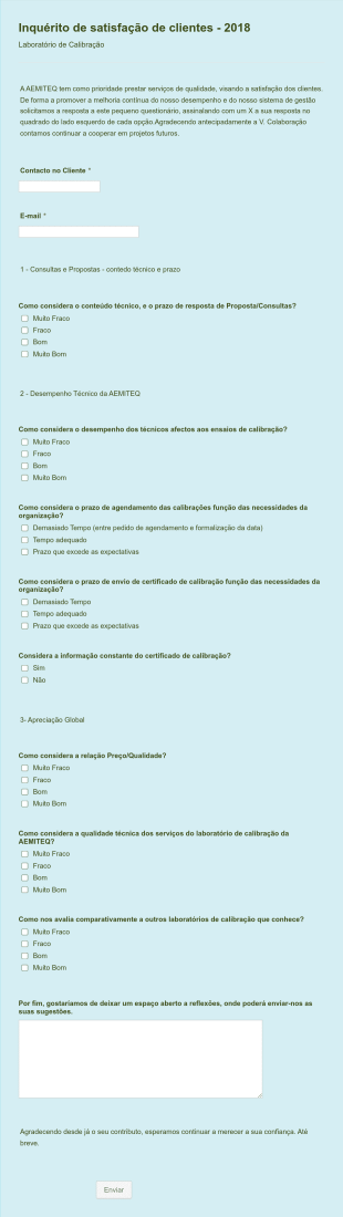 Pesquisa De Satisfação De Clientes Form Template