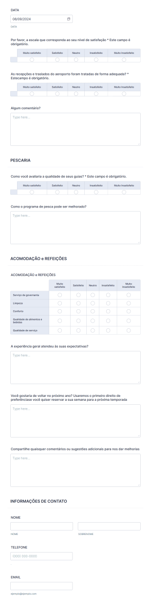 Pesquisa De Satisfação Dos Clientes Kendjam Form Template