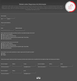 Pesquisa Segurança Da Informação MMQ Petrolina Form Template
