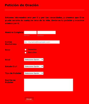 Peticion De Oracion Form Template