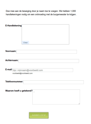 Petitieformulier