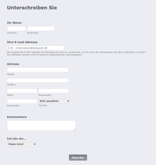 Petitions Und Unterschriftsformular Form Template