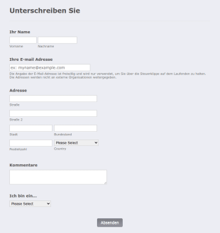 Petitions Und Unterschriftsformular