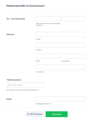 Petitionskonflikt Im Kurzentwurf