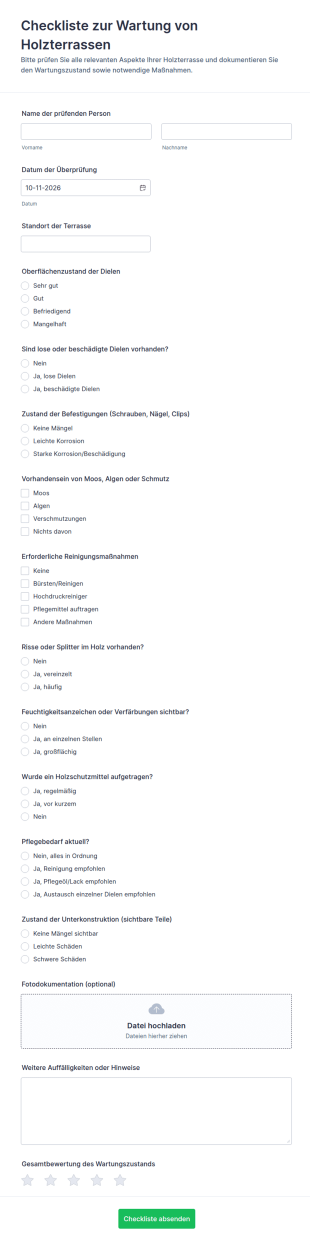 Pflege Checkliste Für Holzterrassen