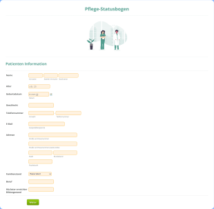 Pflege Statusbogen Form Template