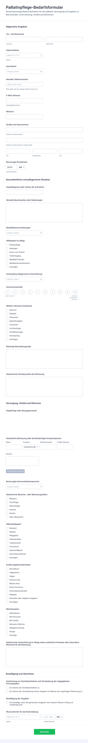 Pflegeassessment Umfrage
