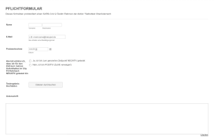 Pflichtformular Form Template