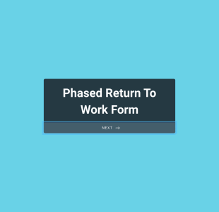 Phased Return To Work Form Template