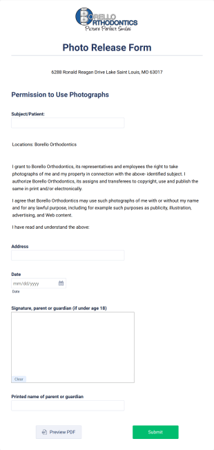 Photo Release Form Template