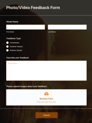 Photo Video Feedback Form Template
