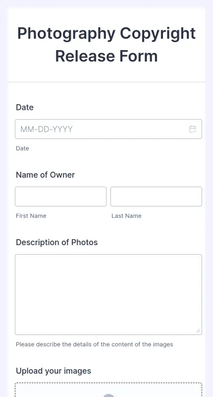Photo Copyright Release Form Printable Professional Photography