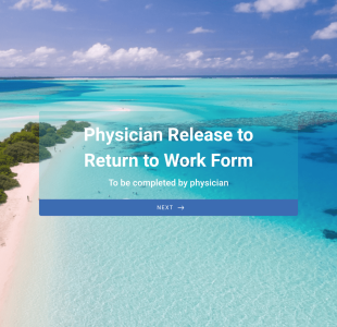 Physician Release To Return To Work Form Template