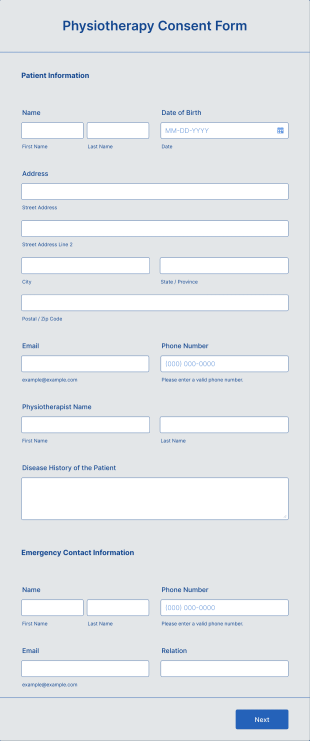 Physiotherapy Consent Form Template