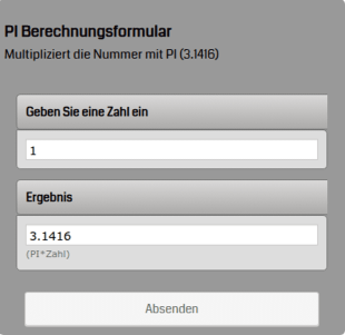 PI (π) Berechnungsformular