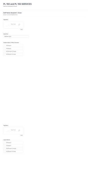 PL 192 And PL 193 SERVICES Form Template