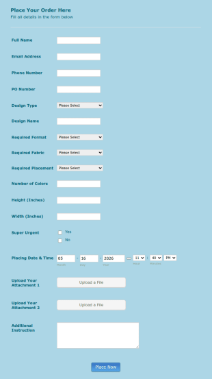 Digital Photo Transfer Order Form Template