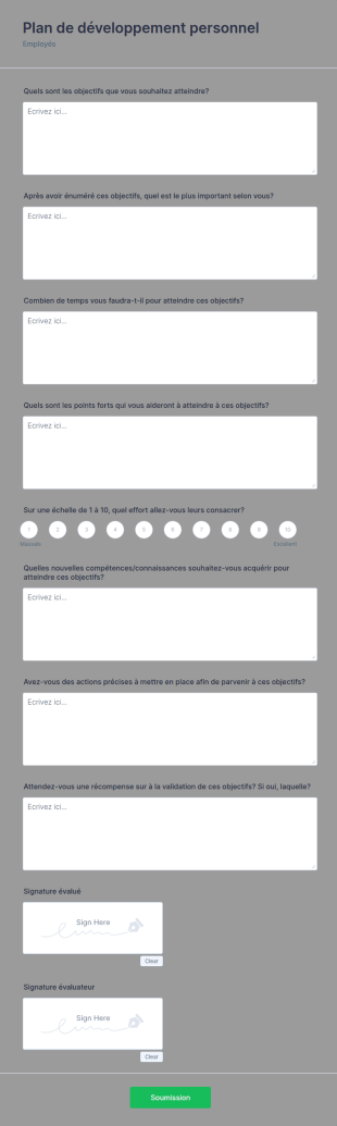 Plan De Développement Personnel Employé