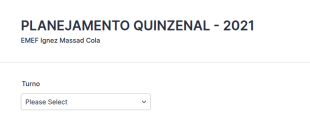 Planejamento Quinzenal 2021