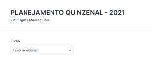 Planejamento Quinzenal 2021 Form Template