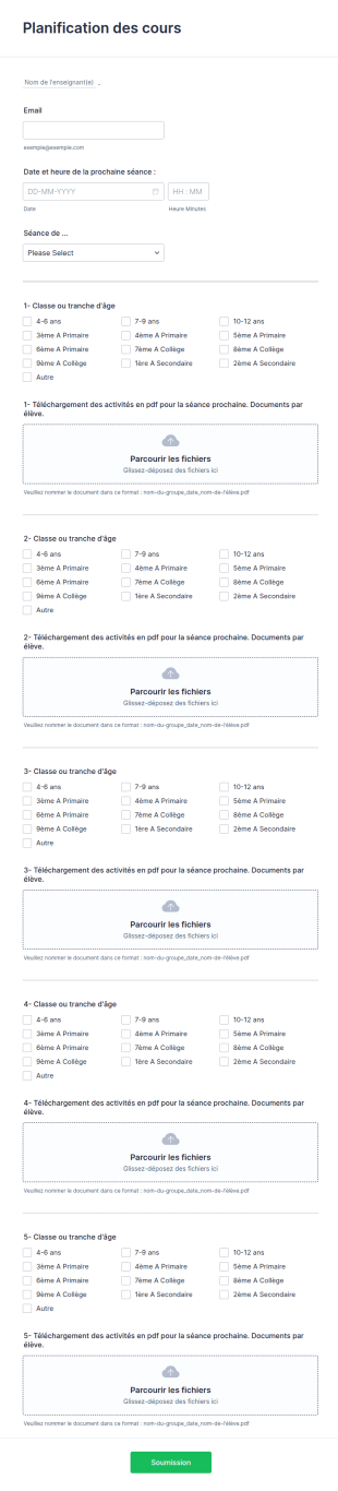 Planification Des Cours