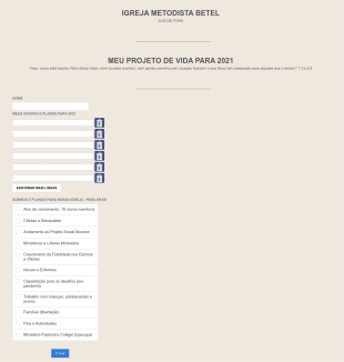 Planos Para 2021 Betel