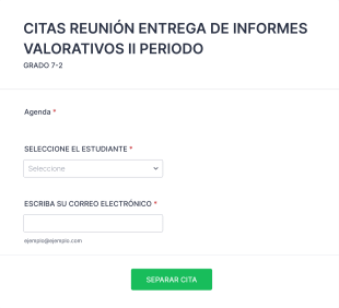 Plantilla Citas Reunión Padres De Familia Form Template