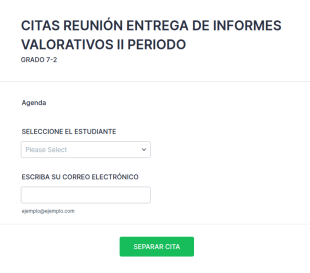 Plantilla Citas Reunión Padres De Familia