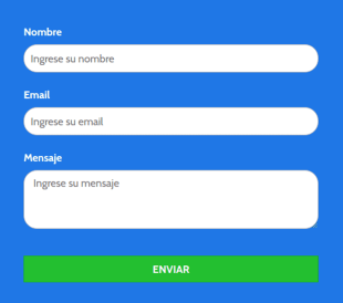 Plantilla De Contacto Azul Básico