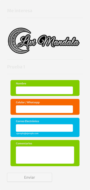 Plantilla De Formulario De Contacto En Colores