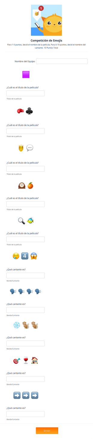 Plantilla De Competición De Emojis