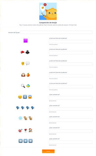 Plantilla De Competición De Emojis Form Template