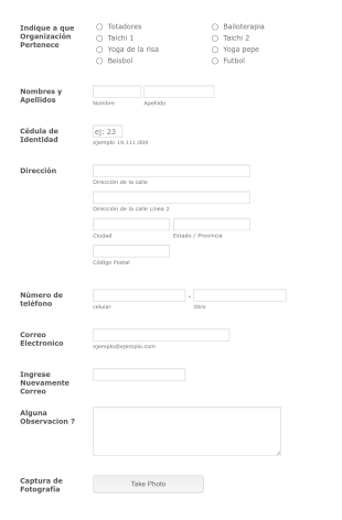 Plantilla Para Censo De Organizaciones Deportivas Form Template