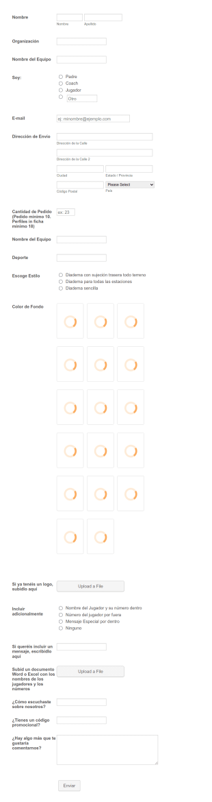 Plantilla Para Distribuidores Deportivos Form Template