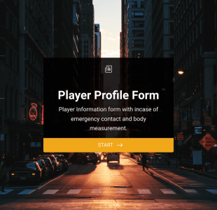 선수 프로필 폼 Form Template