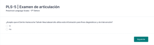 PLS 5 | Examen De Articulación