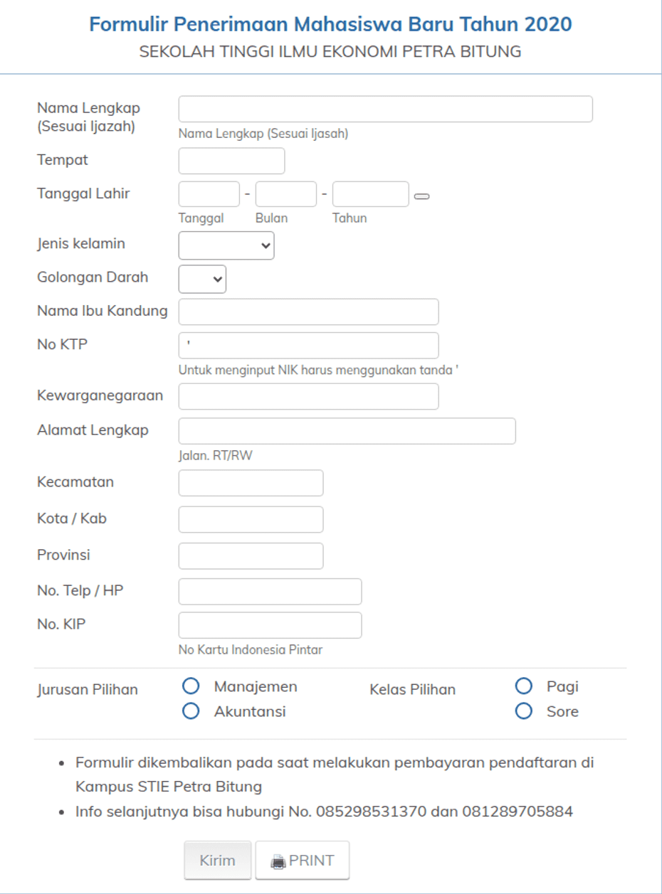 Polmed Pmb Form.pdf PMB Template Formulir | Jotform