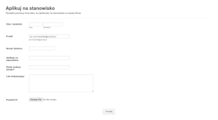 Podanie O Pracę