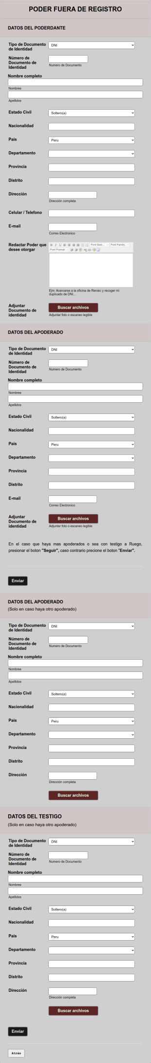 Poder Fuera De Registro