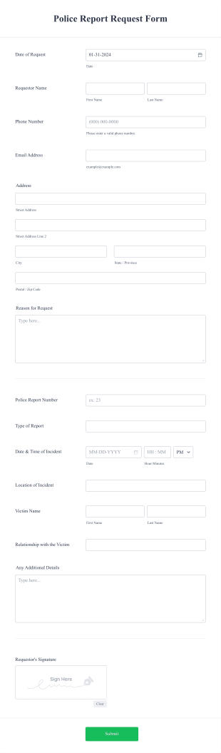 Online Police Clearance Form Template | Jotform