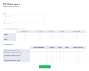 Poliittinen Kysely Form Template