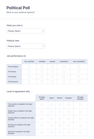 Political Poll Form Template