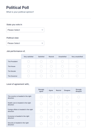 Political Poll Form Template