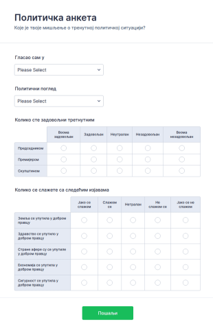Политичка анкета